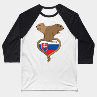 Gerbil Slovakia (light) Baseball T-Shirt